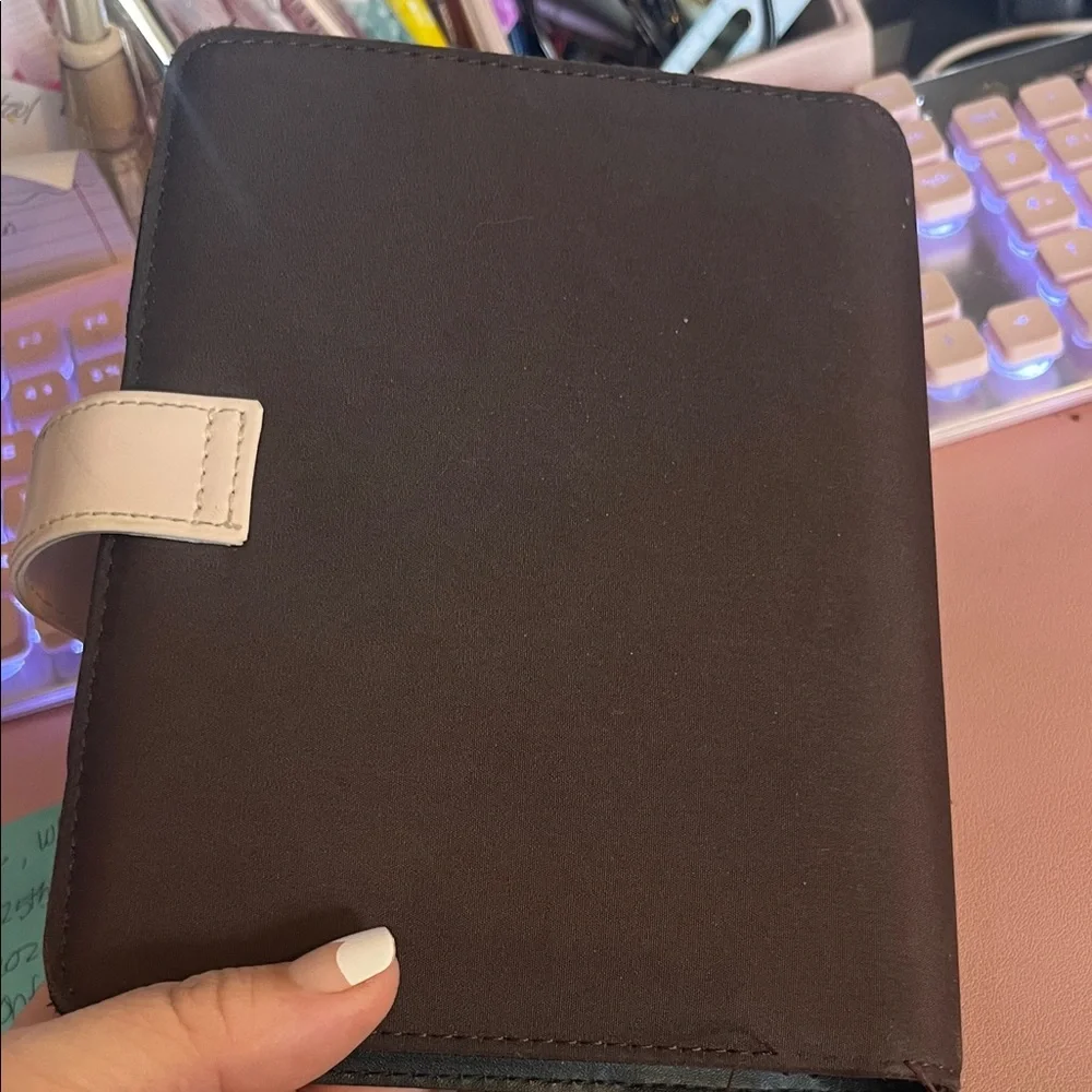 Franklin Covey Brown and Pink Personal Rings Planner